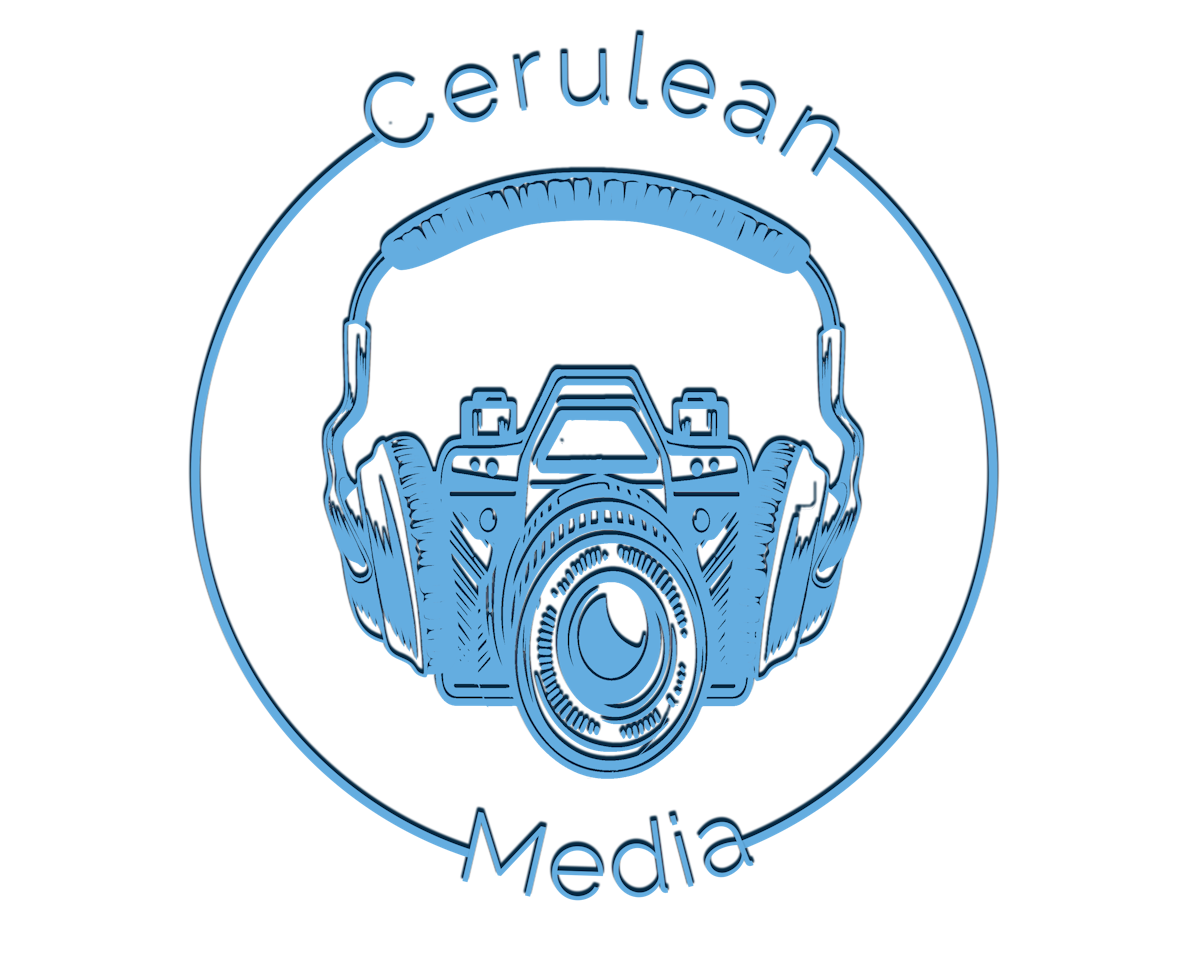 Logo of a camera wearing headphones